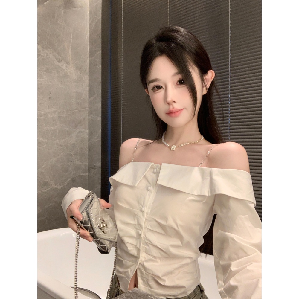 톡파원25시 121회 위클리 수진 셔츠 오프숄더 프렌치 캐주얼 의상 옷 패션 - 상세 이미지 2