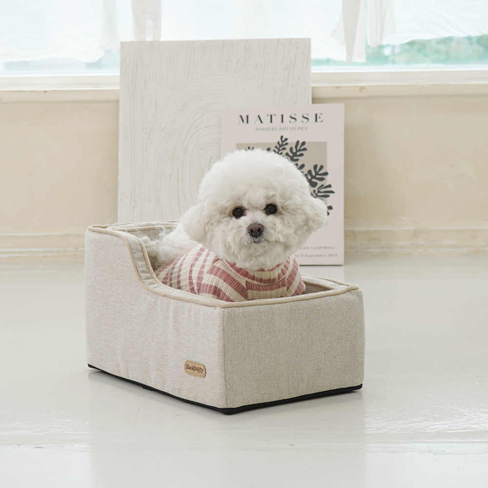 개과천선 위츠 강아지 콘솔 카시트 패브릭 개방형 드라이빙킷 이동장 소형견 차량용 외출용품