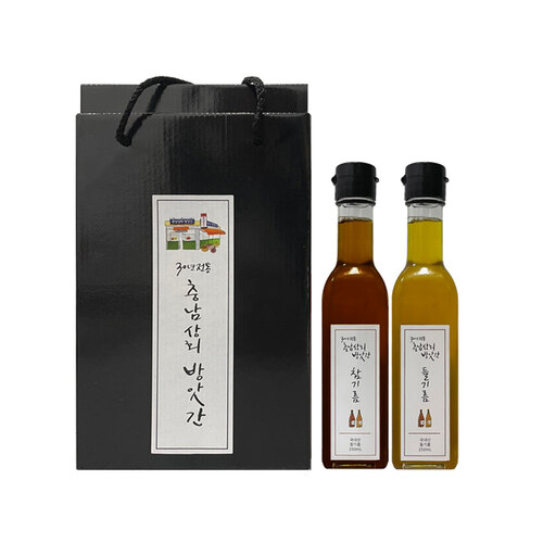 당진 전통 시장 방앗간 직접 짠 국산 100% 통깨 저온압착 들기름 250ml 350ml : 충남상회방앗간