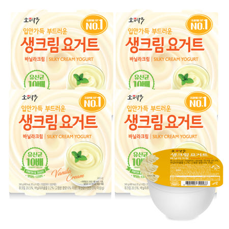 동원 소와나무 생크림요거트 바닐라크림85gX16개