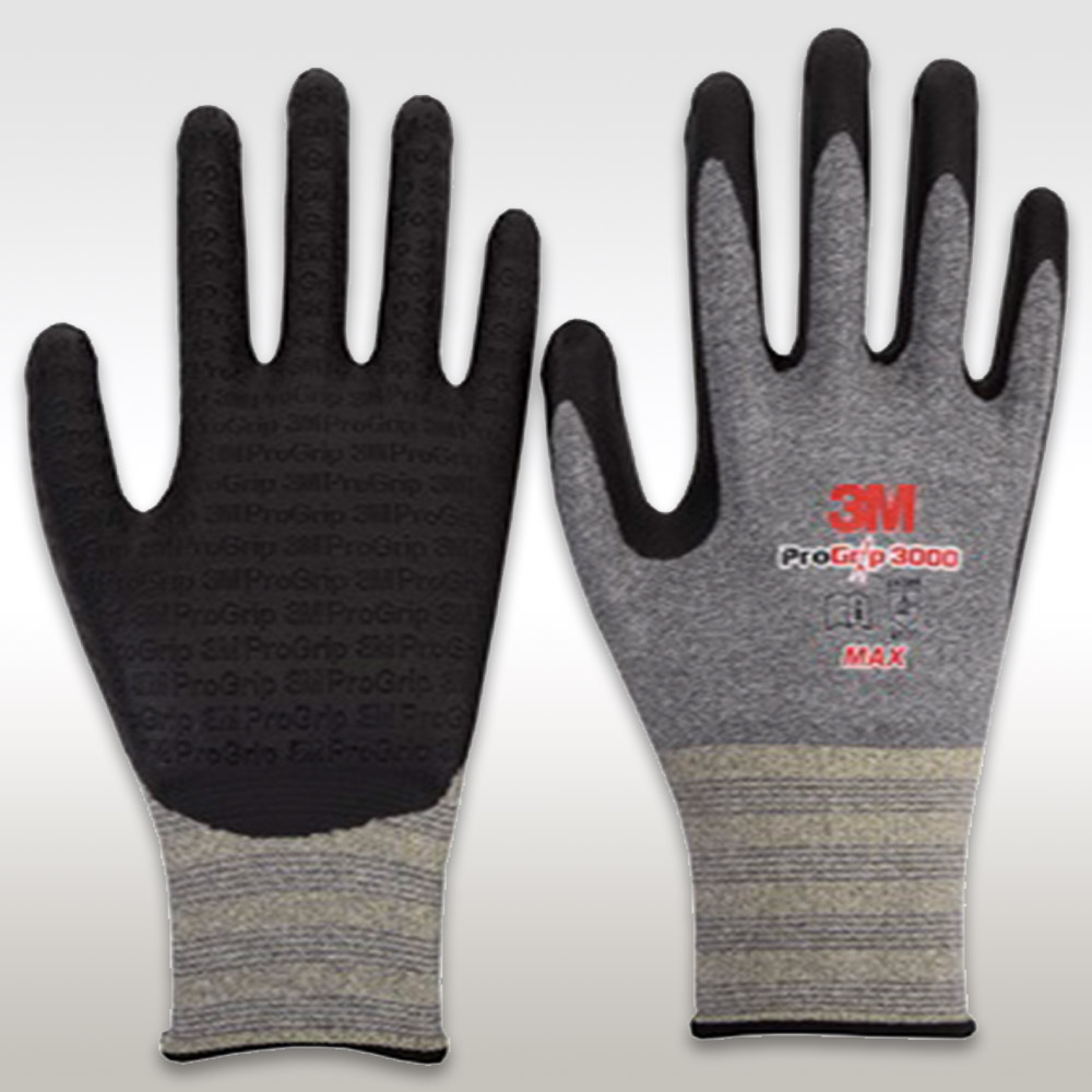 3M NBR폼코팅장갑 프로그립3000 10조 회색 S 안전장갑