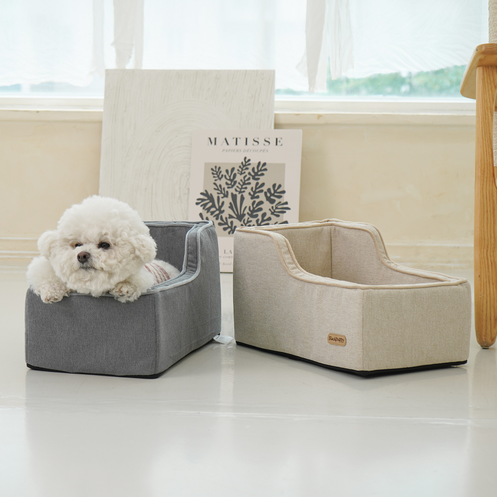 개과천선 위츠 강아지 콘솔 카시트 패브릭 개방형 드라이빙킷 이동장 소형견 차량용 외출용품