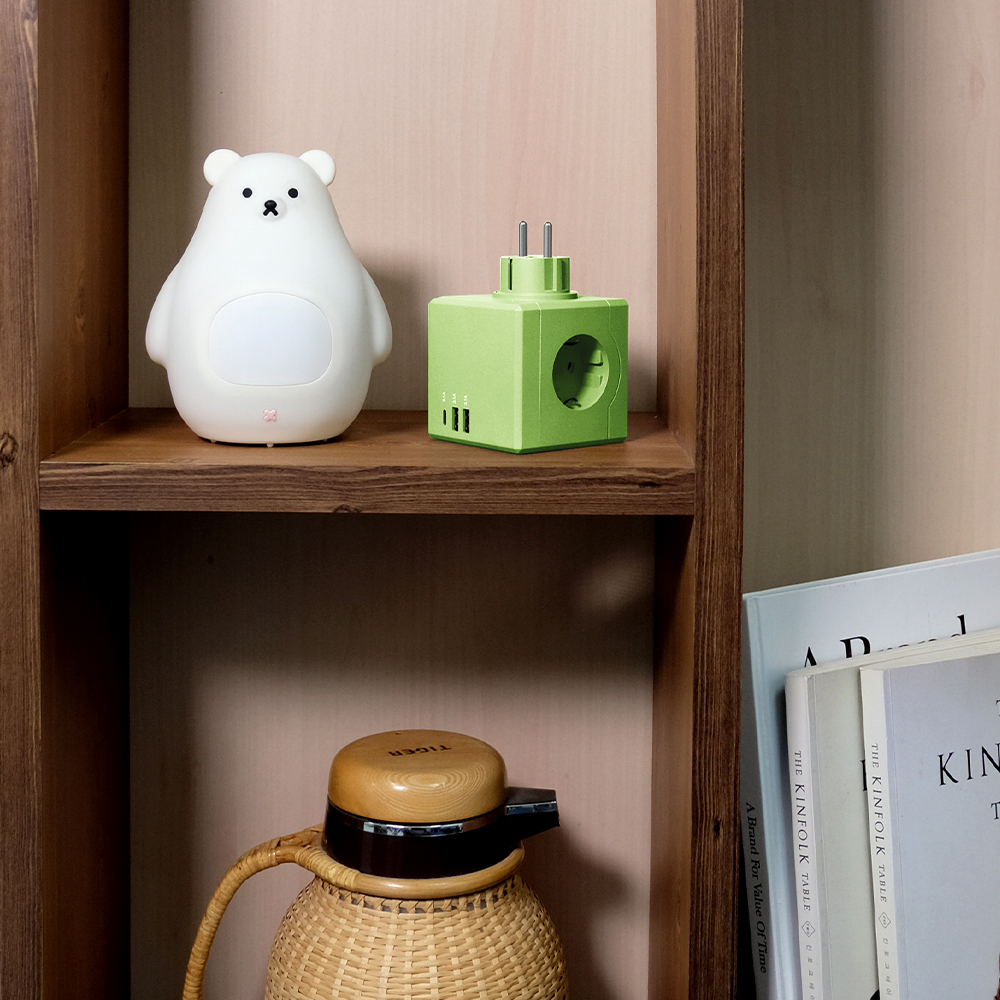 MPG Art01 큐브 고용량멀티탭 USB C타입 충전기 선이없는 무선형 멀티어댑터