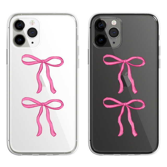 핑크 리본 에버 투명 젤리 케이스 - 상품 이미지