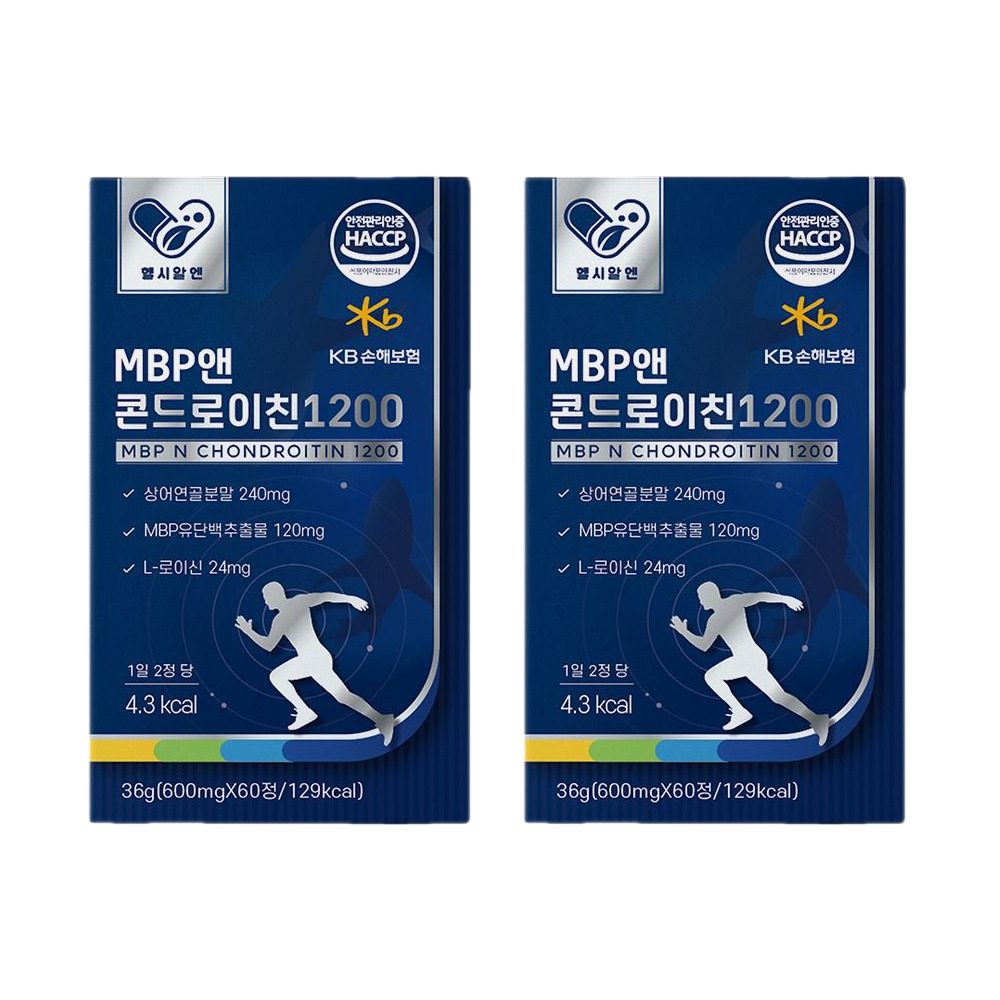 헬시알엔 엠비피 MBP 앤 콘드로이친 1200 콘도로이친 콘드로친 60정, 2개