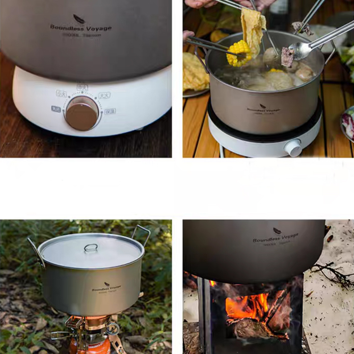 대륙의 벨락 티타늄 코펠 캠핑 대용량 남비 식기 바운드리스 보이지 2 5리터