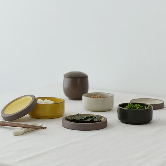 에라토 포슬착착 1인 8p 국산 도자기 찬통 뚜껑 그릇 선물세트