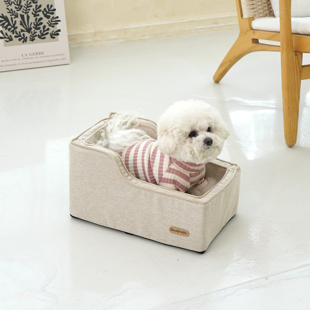 개과천선 위츠 강아지 콘솔 카시트 패브릭 개방형 드라이빙킷 이동장 소형견 차량용 외출용품