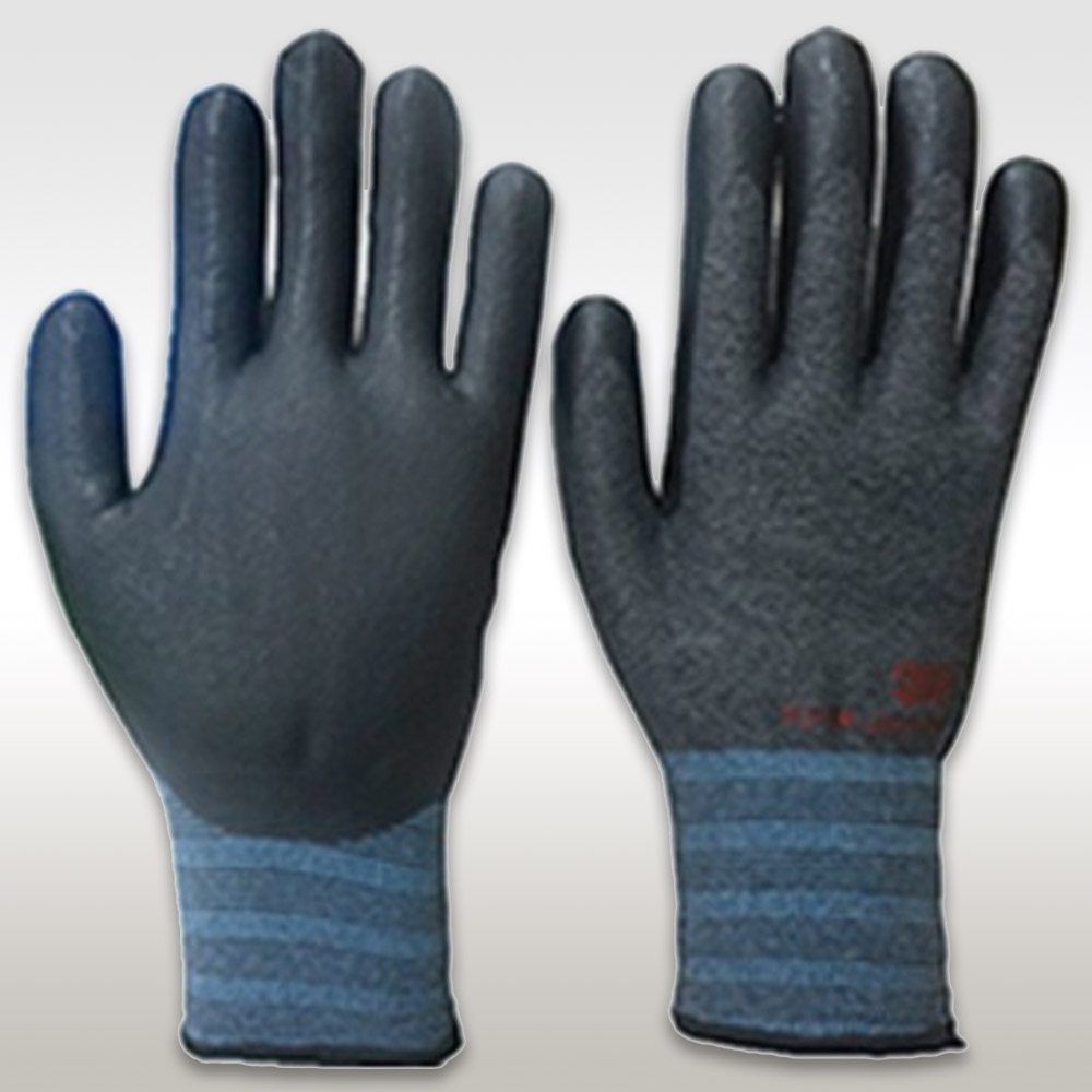 3M NBR폼코팅장갑 슈퍼그립 핫 혹한용 5조 그레이 S 안전장갑
