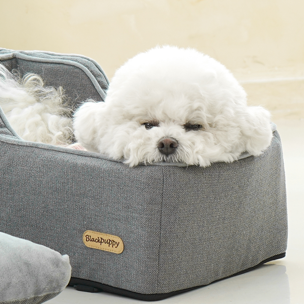 개과천선 위츠 강아지 콘솔 카시트 패브릭 개방형 드라이빙킷 이동장 소형견 차량용 외출용품