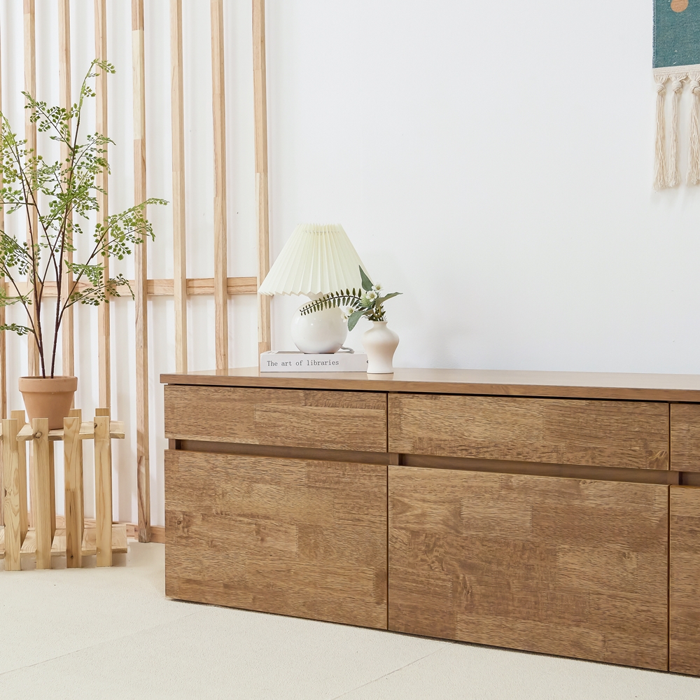 바젠트 원목 85인치 75인치 티비장 TV다이서랍장 낮은 거실장