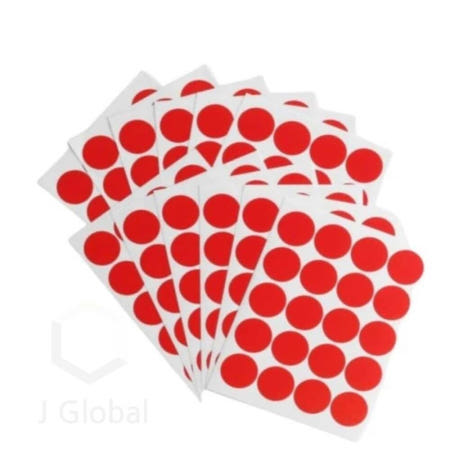 투표스티커 20mm 빨강 12매입 설문조사 문구스티커