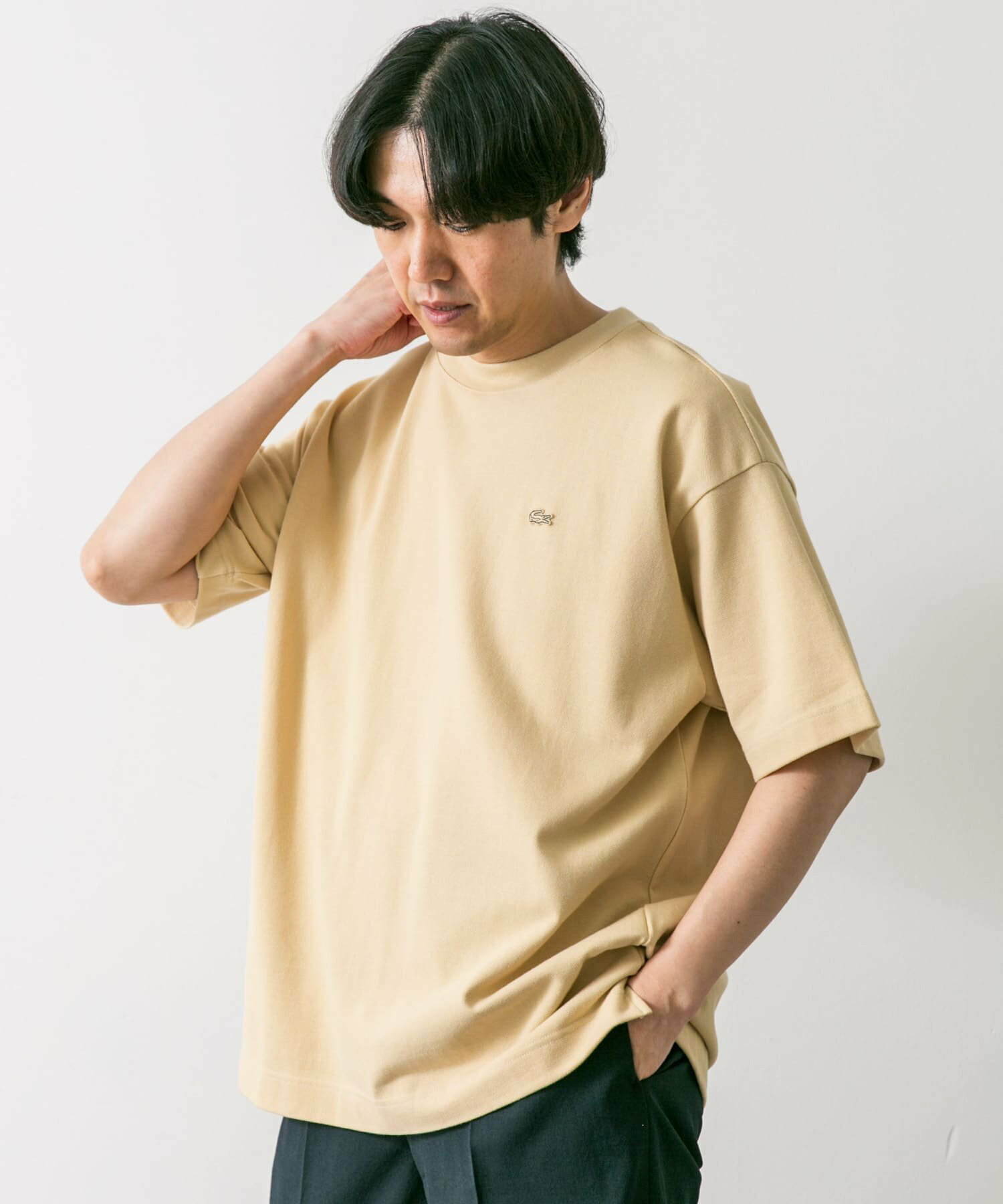 라코스테 LACOSTE x DOORS 모스 스티치 남성 반팔 티셔츠 4컬러 - 상세 이미지 2