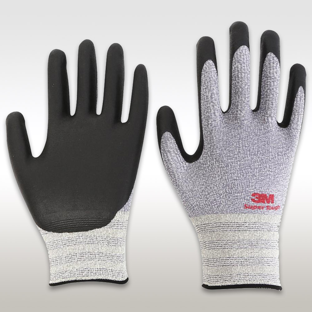 3M NBR폼코팅장갑 슈퍼터프 5조 회색 M 안전장갑