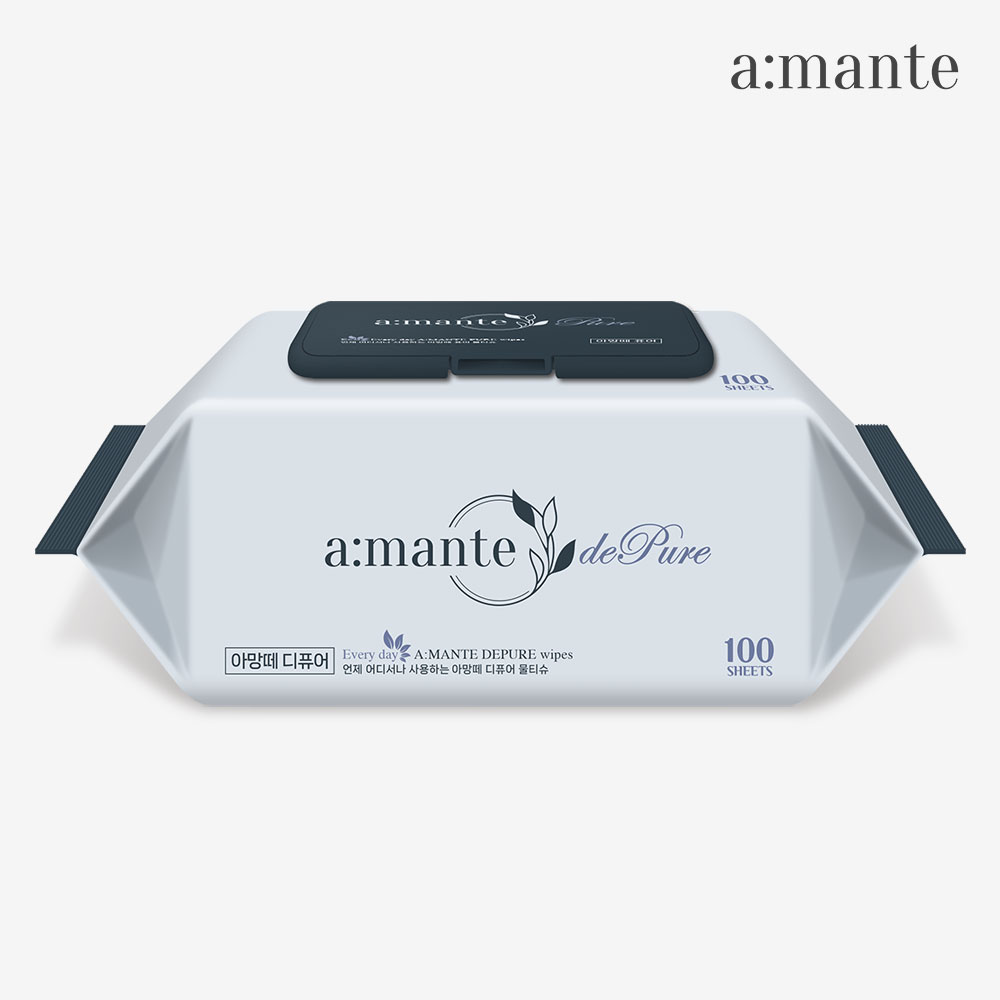 아망떼 디퓨어 대용량 아기물티슈 엠보싱 캡형 100매, 10개