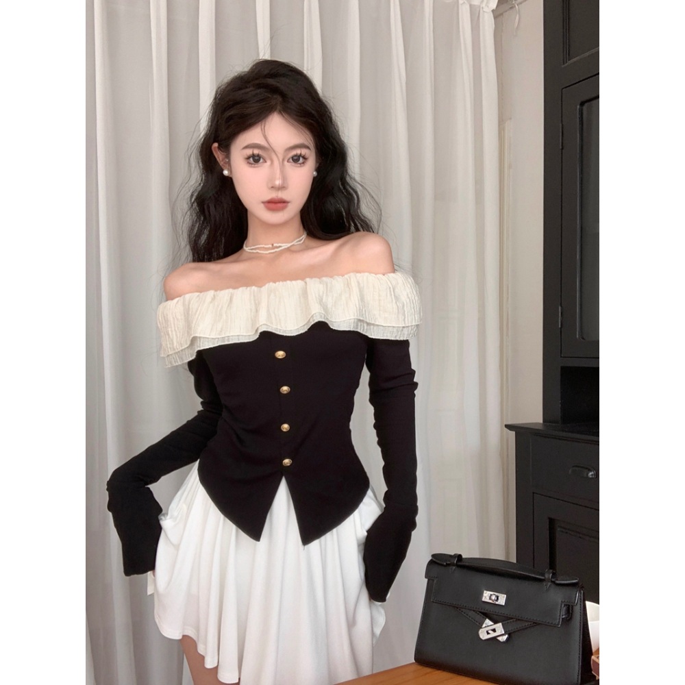 톡파원25시 121회 위클리 수진 셔츠 오프숄더 레이스 슬림 의상 옷 패션 - 상세 이미지 3