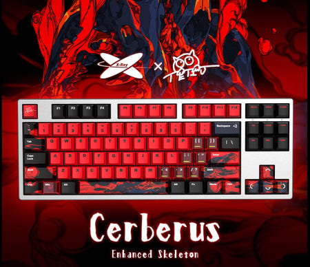 X-RAYPAD TERU 콜라보 케르베로스 키캡 PBT+PC 110키 체리프로파일