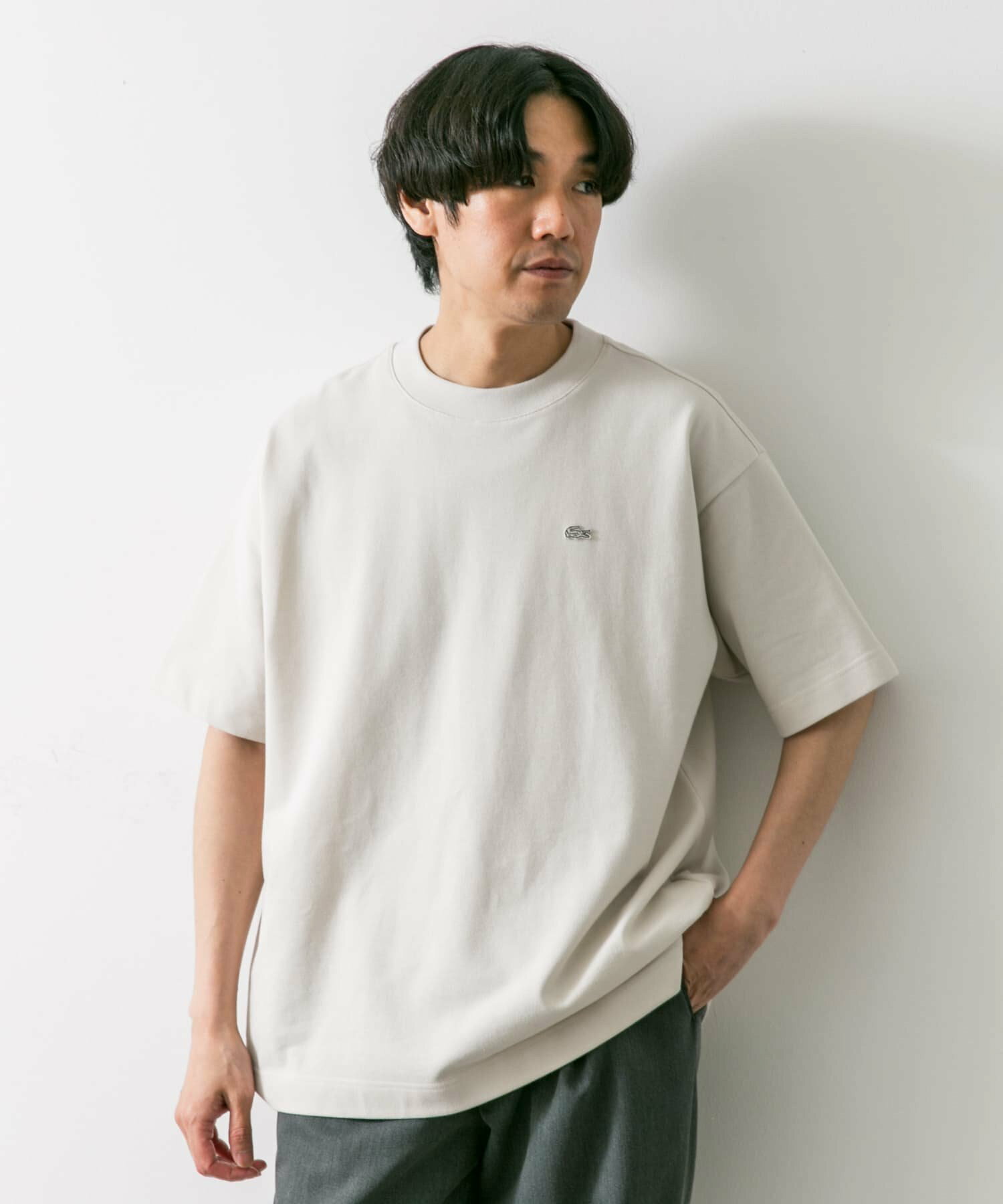 라코스테 LACOSTE x DOORS 모스 스티치 남성 반팔 티셔츠 4컬러 - 상품 이미지