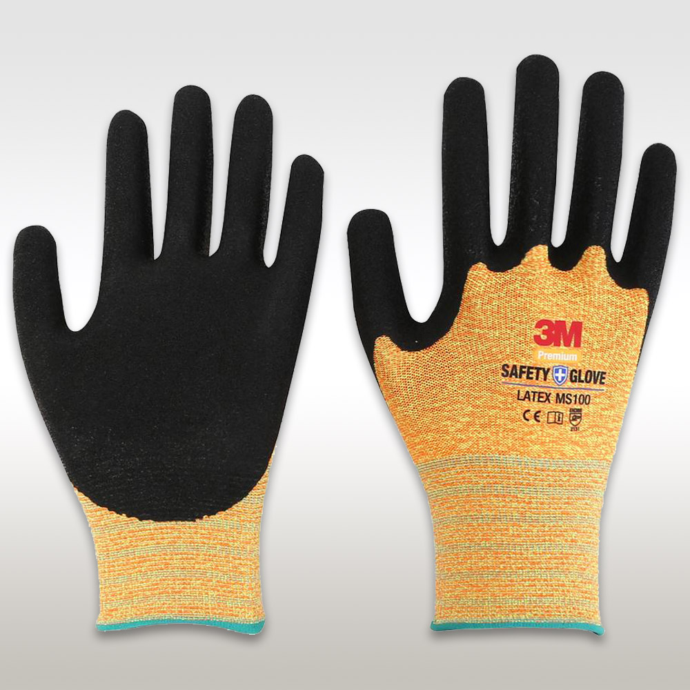 3M 라텍스코팅장갑 슈퍼터프 10조 오렌지레드멜란지 M 안전장갑