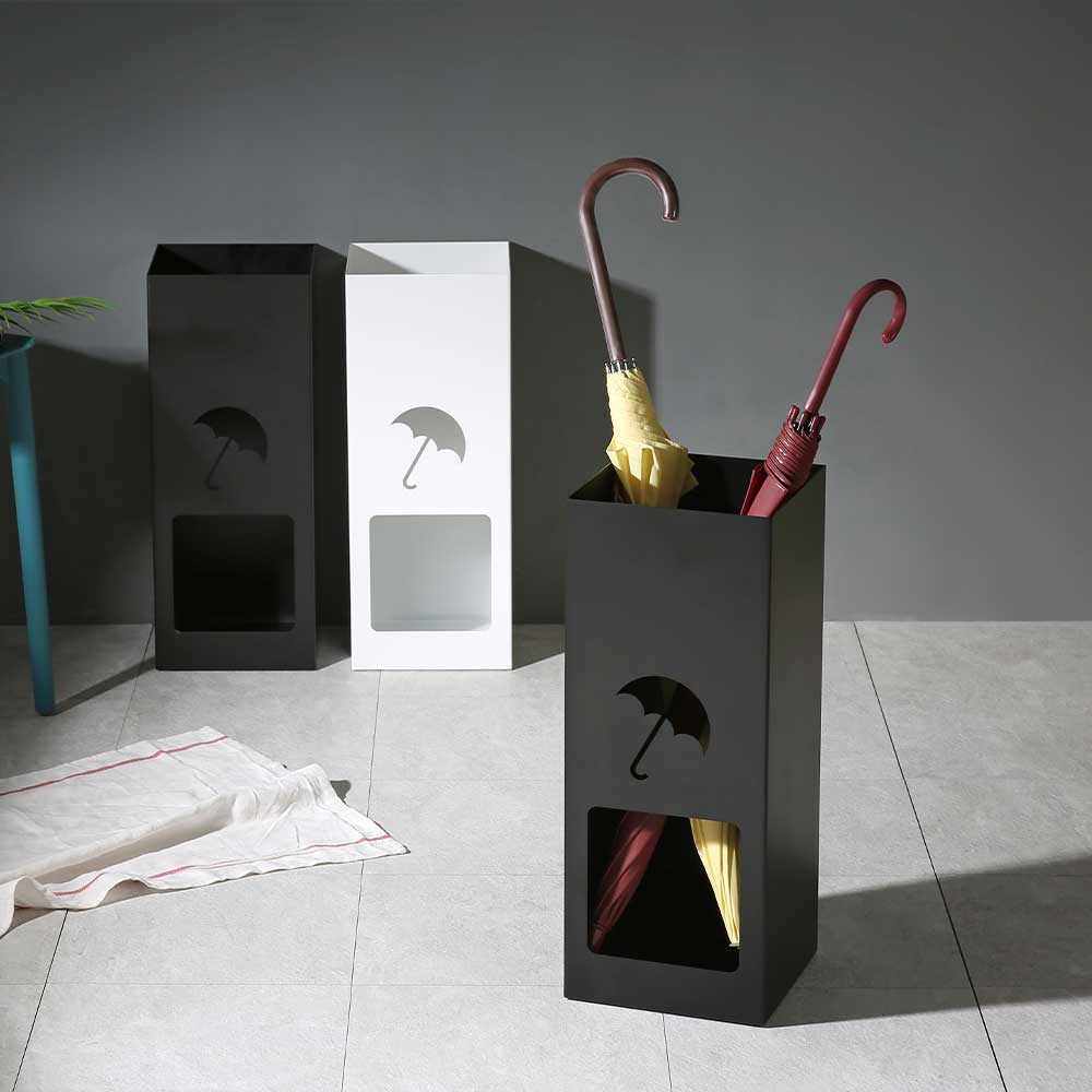 에코프랜 우산꽂이 사각 블랙 1개 업소용 카페 인테리어 디자인 철제 우산 걸이 정리 보관함 정리함 거치대