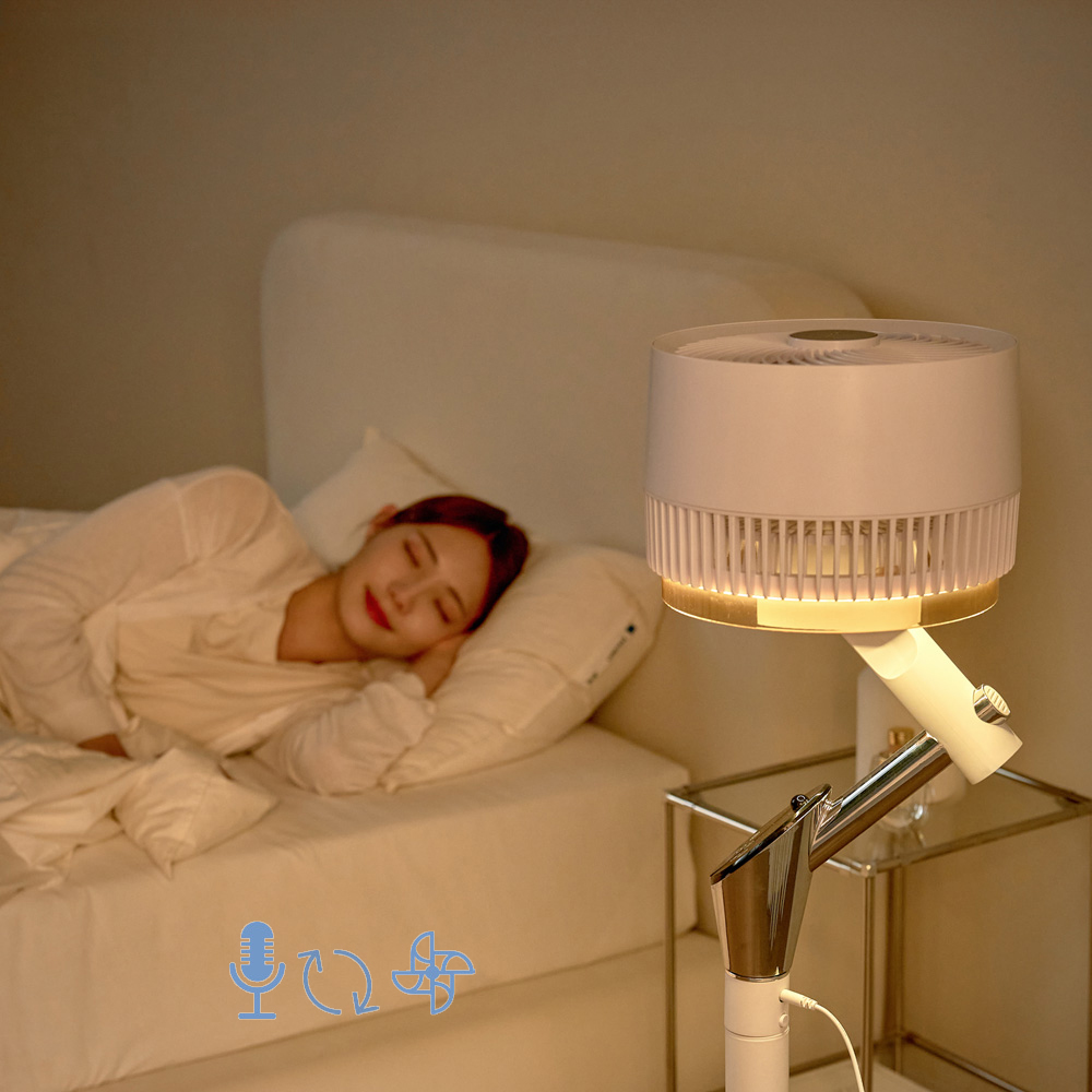 한경희 써큘레이터 BLDC 입체회전 32단계 바람 무드등 리모컨 음성 선풍기 - 상세 이미지 2