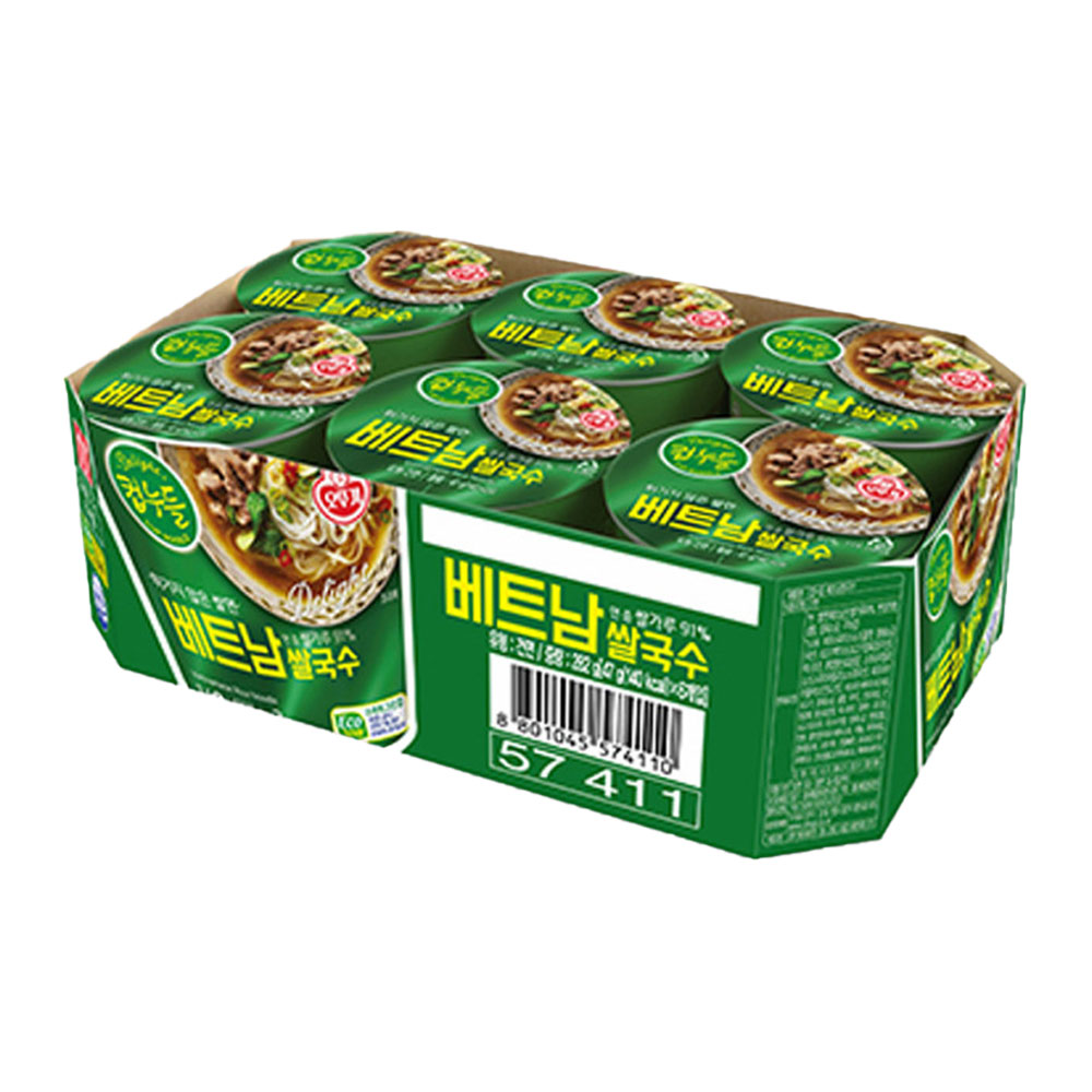 오뚜기 컵누들 베트남쌀국수 47g, 6개