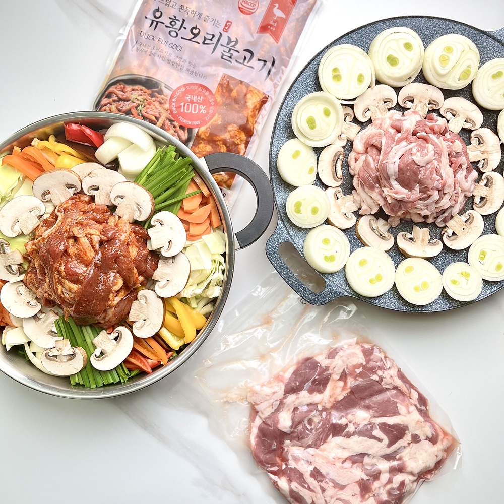 1등급 양념 유황 생 오리 고기 불고기 오리 로스 500g - 상품 이미지