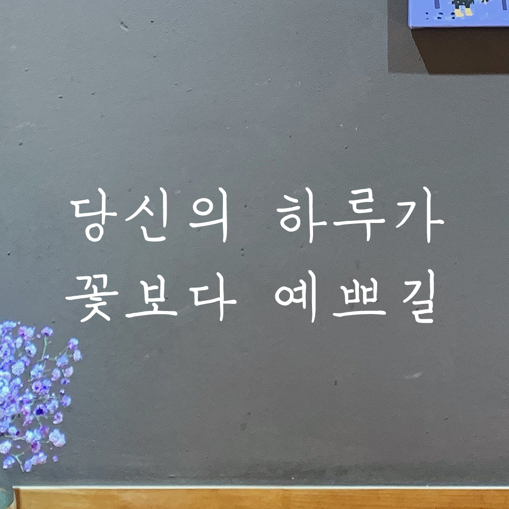 인테리어 포인트 감성 손글씨 레터링 스티커 당신의 하루가 꽃보다 예쁘길 LH-057S검정 - 상세 이미지 3