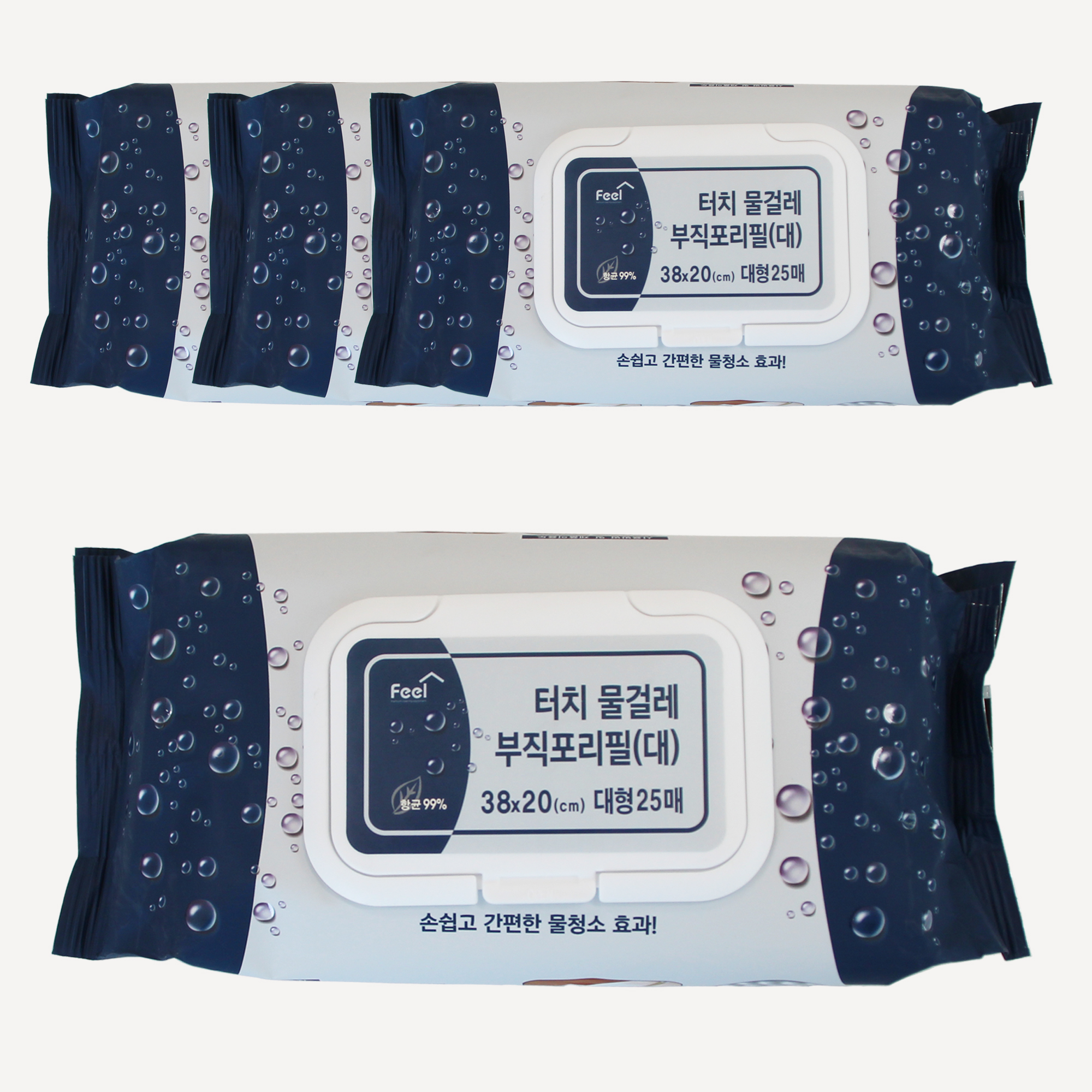 필굿리빙 고급 물걸레 청소포 38cm 대형(25매) - 상품 이미지