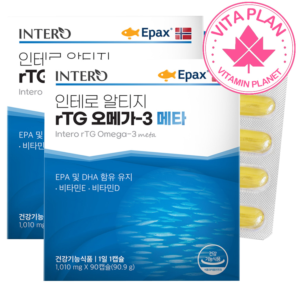 중성지질 혈행 개선에 도움 알티지 오메가3 노르웨이 엔초비 IFOS 피쉬오일 비타민E D 대용량 90캡슐, 2개