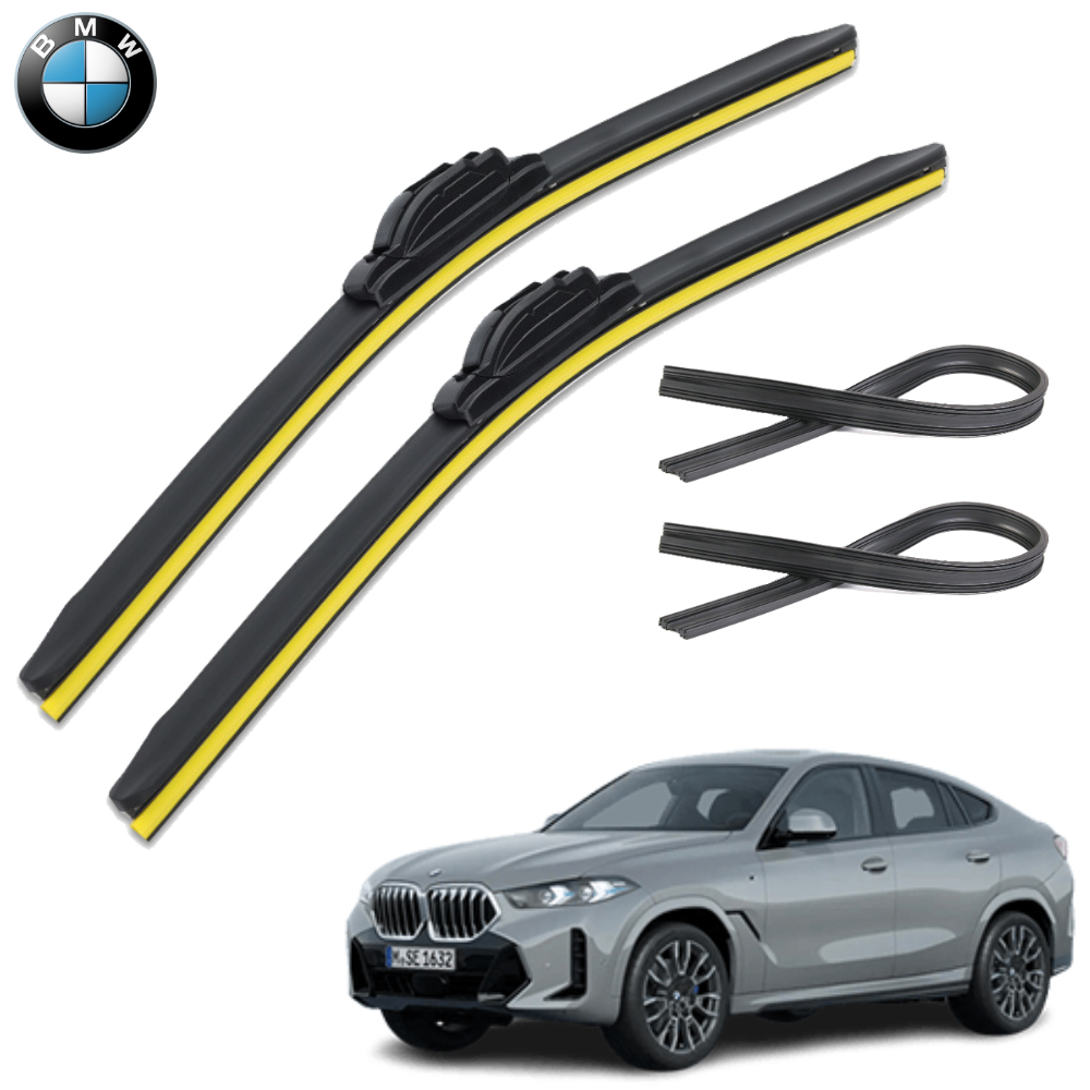 1+1+1 BMW X6 윈도우브러쉬 와이퍼 블레이드 리필고무 세트 PR - 메인 이미지