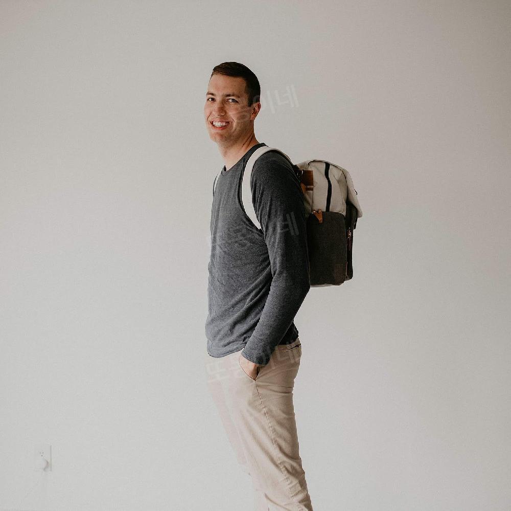 기능성 기저귀 가방 모던 올인원 위한 프리미엄 엄마 아빠 백팩