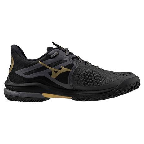 미즈노 MIZUNO 웨이브 엑시드 투어6 테니스화 OC 240-280 블랙 골드 - 상세 이미지 3