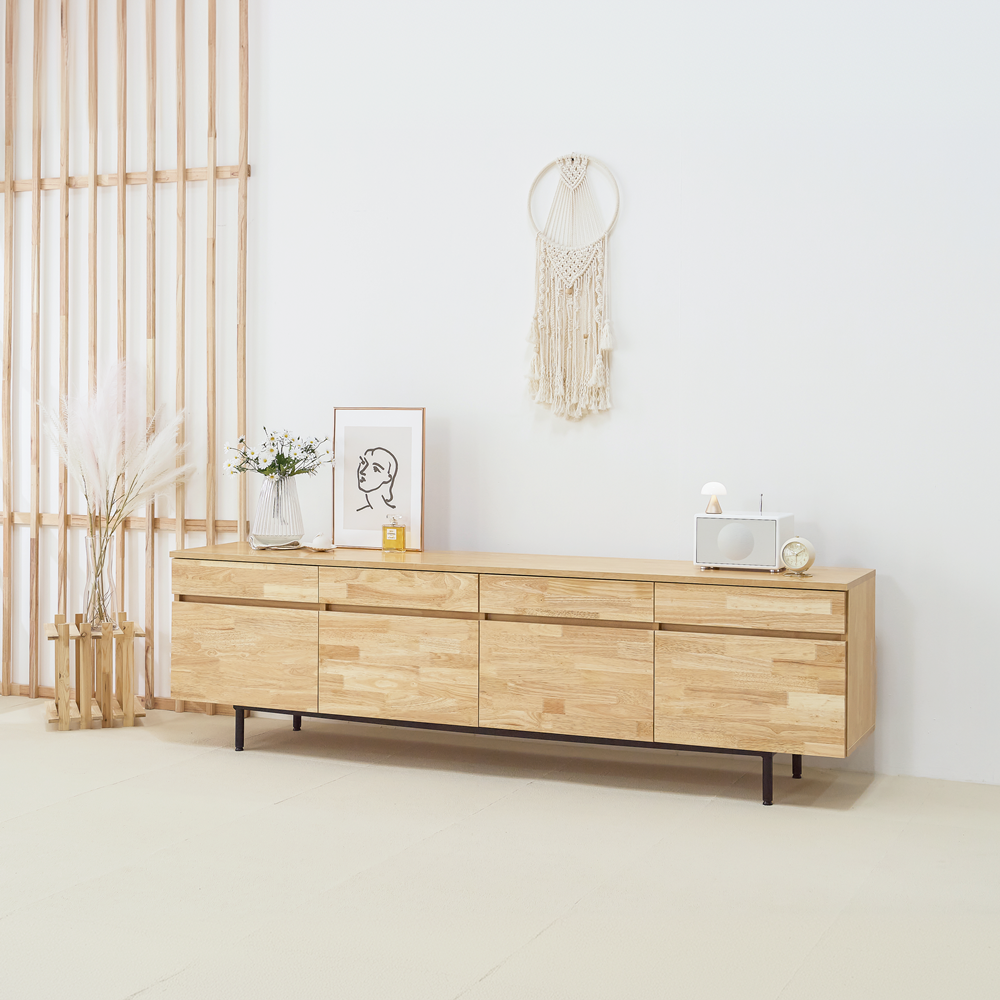 바젠트 75인치 85인치 티비장 높은 북유럽원목 티브다이 장식장