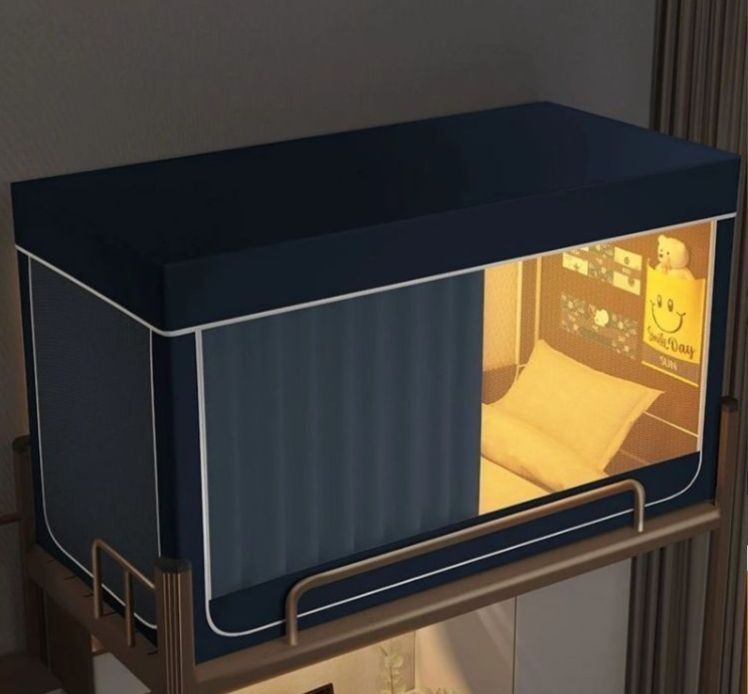 2층 침대 커튼 텐트 프레임 모기장 1인용 암막 성인 사다리 분리형 가리개 사각