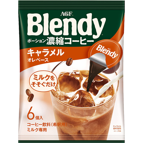 AGF 블렌디 일본 포션커피 액상커피 캬라멜 오레 6개입 - 상품 이미지