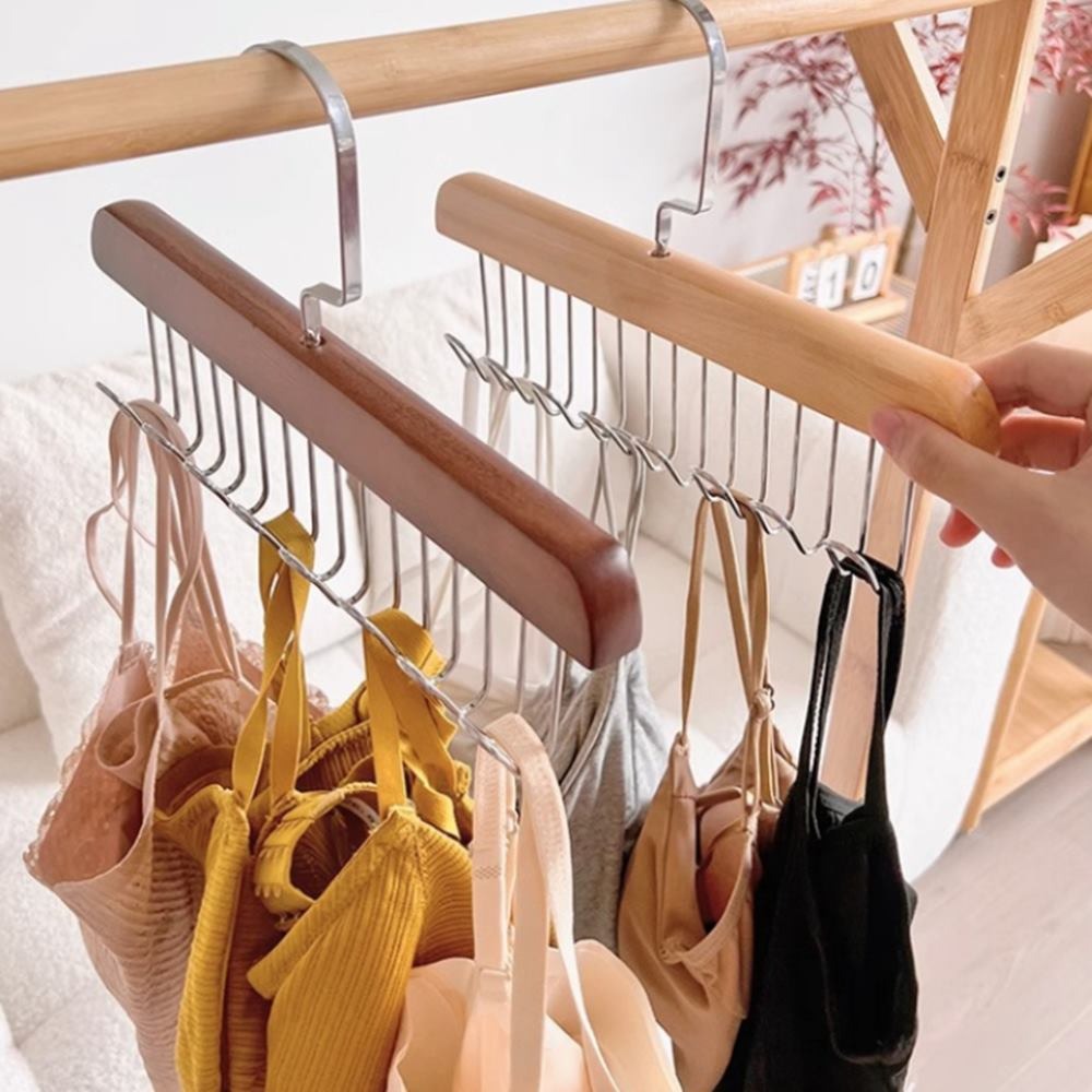 멀티옷걸이 수영복 모자 나시 넥타이 걸이 우드 원목