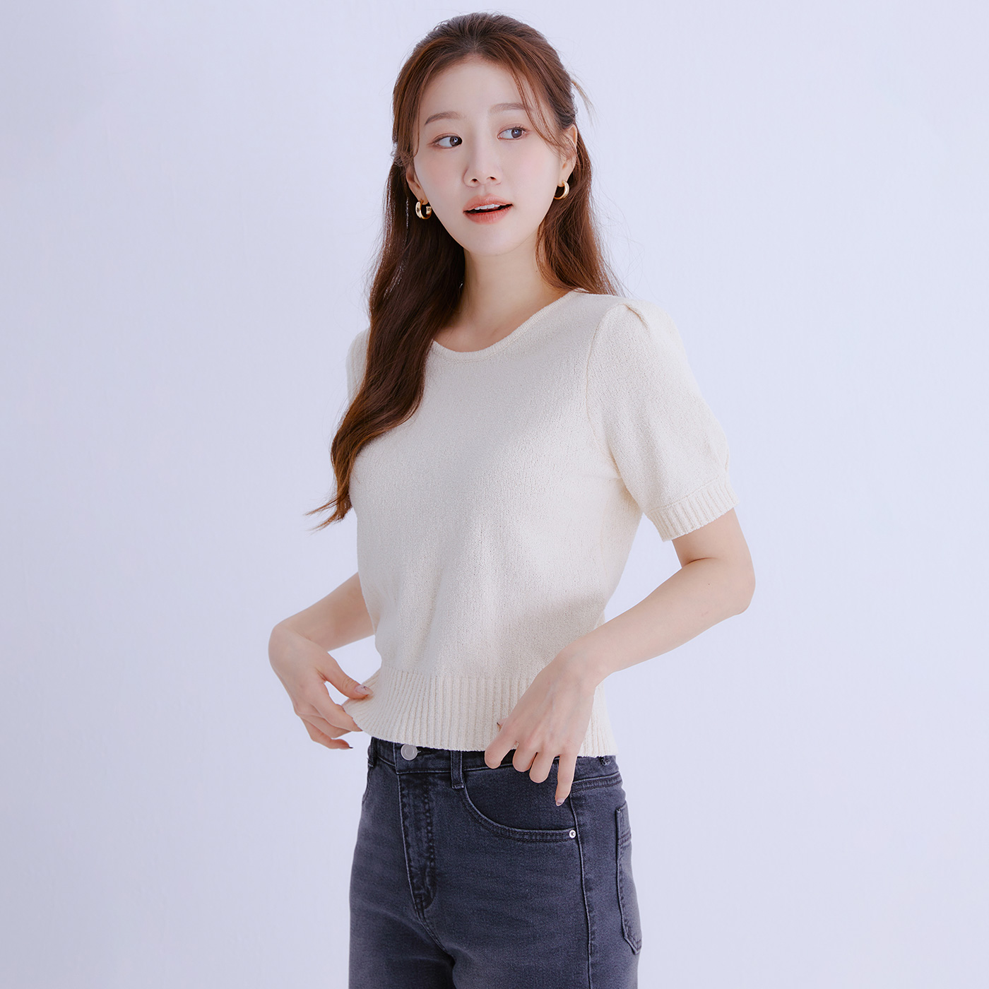 로엠 백리본 트임 스웨터 RMKAE25R19 - 상세 이미지 4