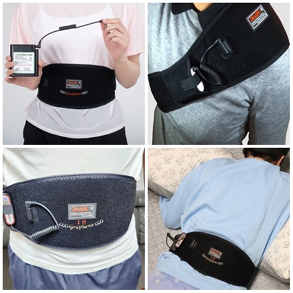 웰스파 온열복대 허리 온열 배 찜질기 발열 근적 원적외선 복대 대용량형