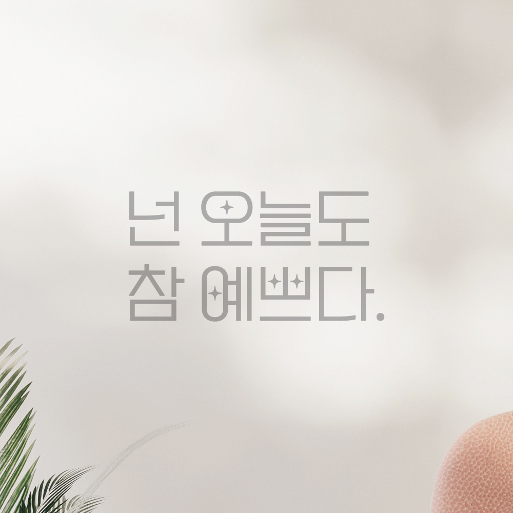 인테리어 포인트 예쁜 별폰트 레터링 스티커 넌 오늘도 참 예쁘다 LPP-016S검정 - 상세 이미지 3