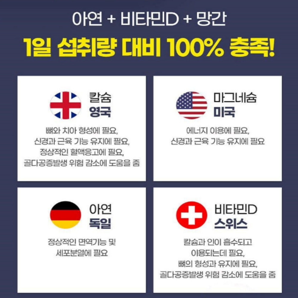 [2+1]칼마디 칼슘마그네슘비타민d 프리미엄 골다공증 약9개월분 이미지 6