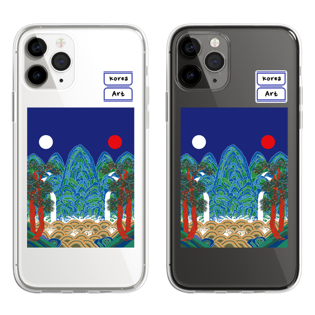 민화 일월오봉도 전통 투명 젤리 케이스