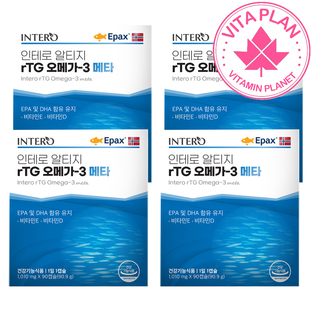 알티지 오메가3 노르웨이 엔초비 IFOS 피쉬오일 비타민E D 대용량 90캡슐, 4개