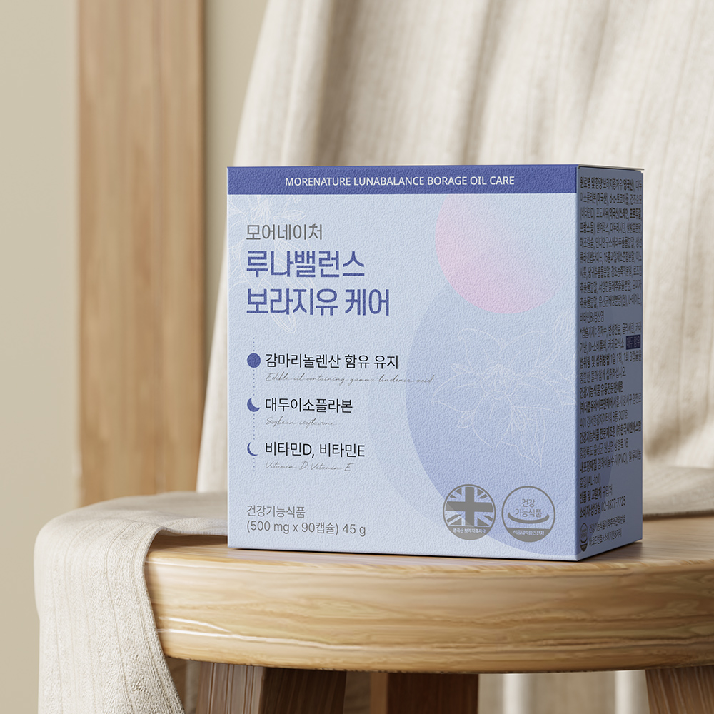 모어네이처 루나밸런스 보라지유 감마리놀렌산 대두이소플라본 90캡슐, 1개 제품 이미지