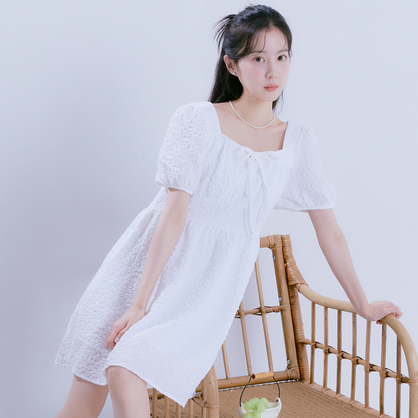 로엠 볼륨 소매 미니 원피스 RMOWE37RT2 - 상품 이미지