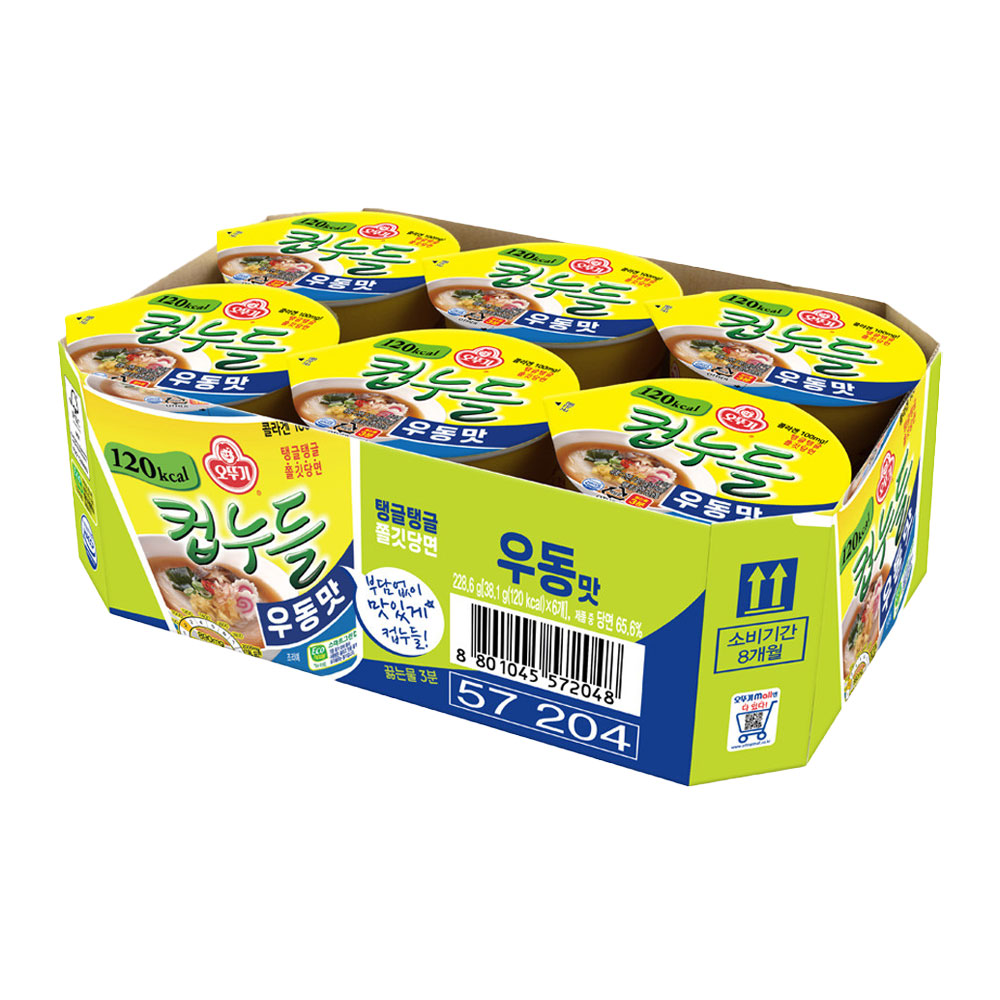 오뚜기 컵누들 우동맛 38.1g, 6개