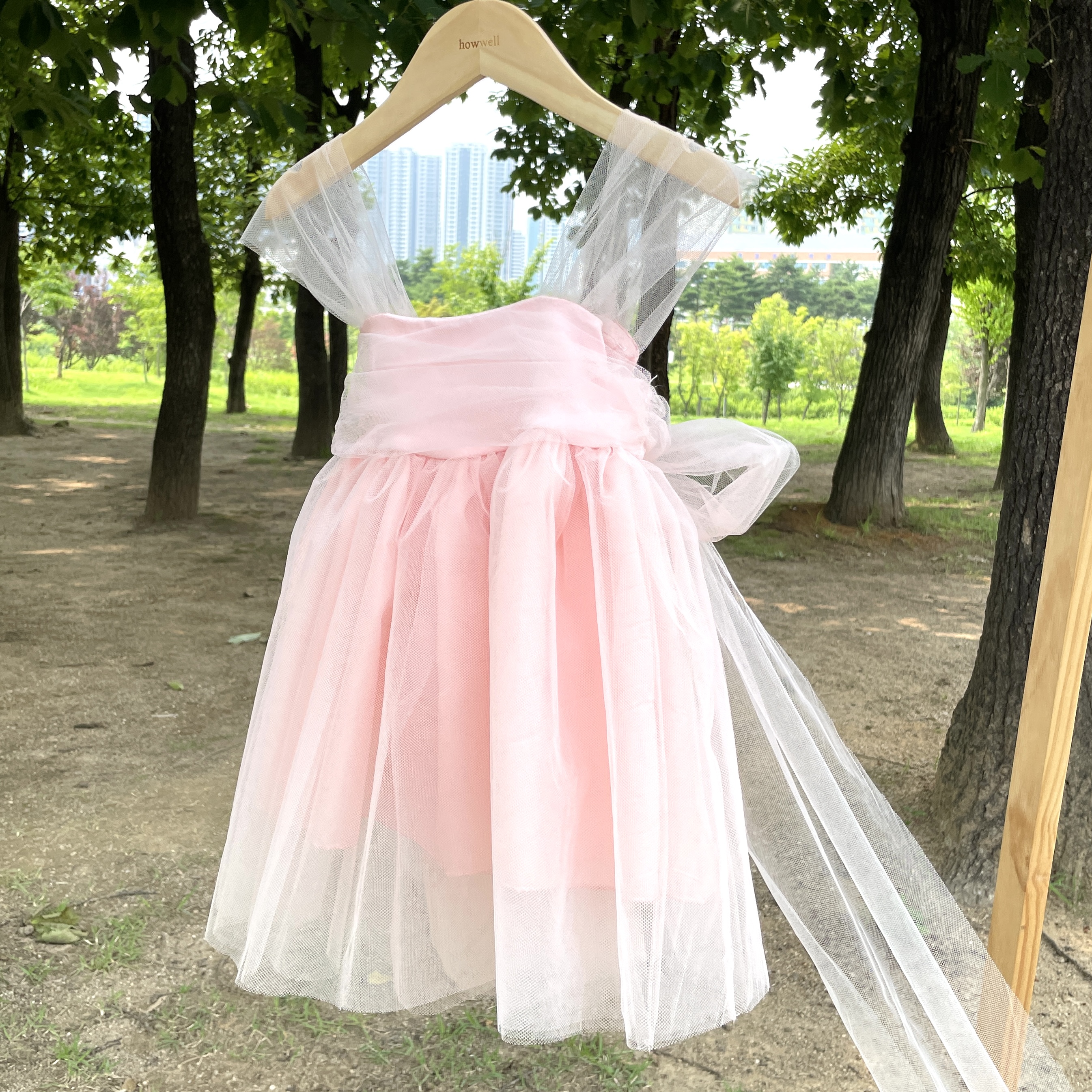 세미뇰 나시 튜튜원피스 여아 아동 아이보리 블랙 핑크 화동원피스 샤원피스 생일