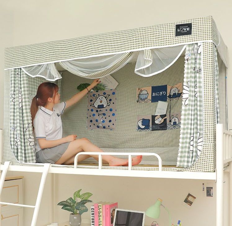 2층 침대 커튼 모기장 가리개 프레임 텐트 사각 1인용 암막 성인 사다리 분리형