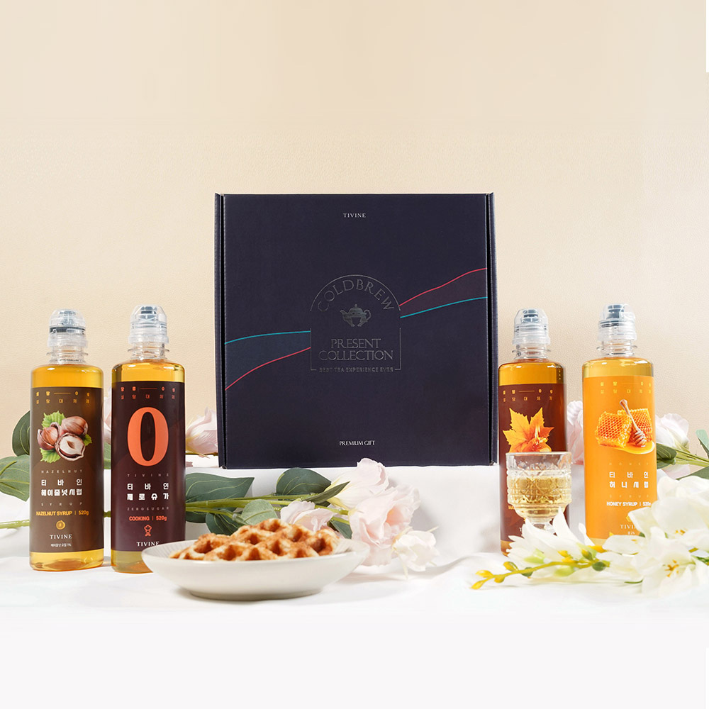 (티바인)알룰로스 제로슈가 시럽 하이볼시럽 선물세트 520g 3개 스테비아