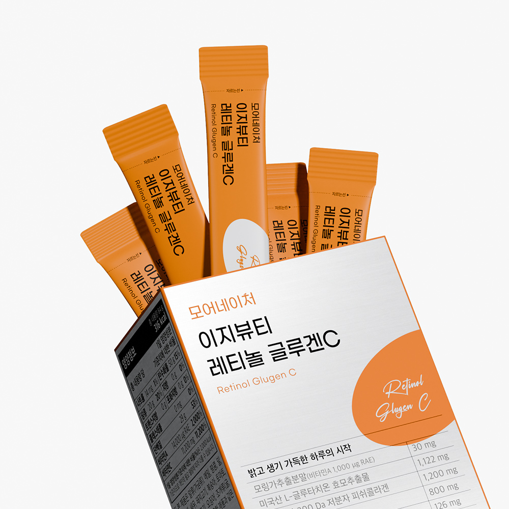 모어네이처 레티놀 글루겐C 글루타치온 모링가추출분말 콜라겐 L-시스틴 28포, 1개 - 상세 이미지 4